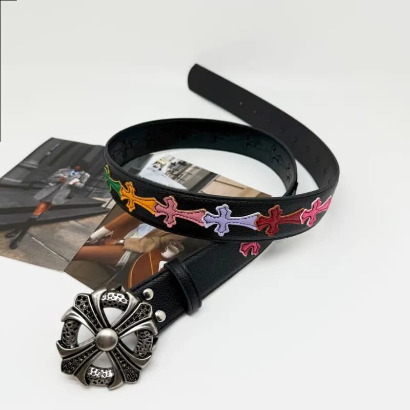 Chrome Hearts Cross Belt Embossed Cross — 62
