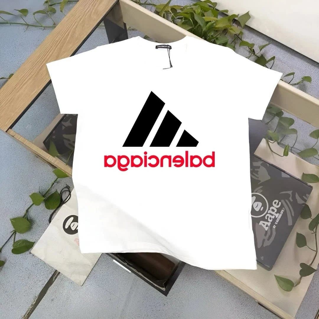 BAPE × Balenciaga Graphic Tee Multi-Logo Print — 20