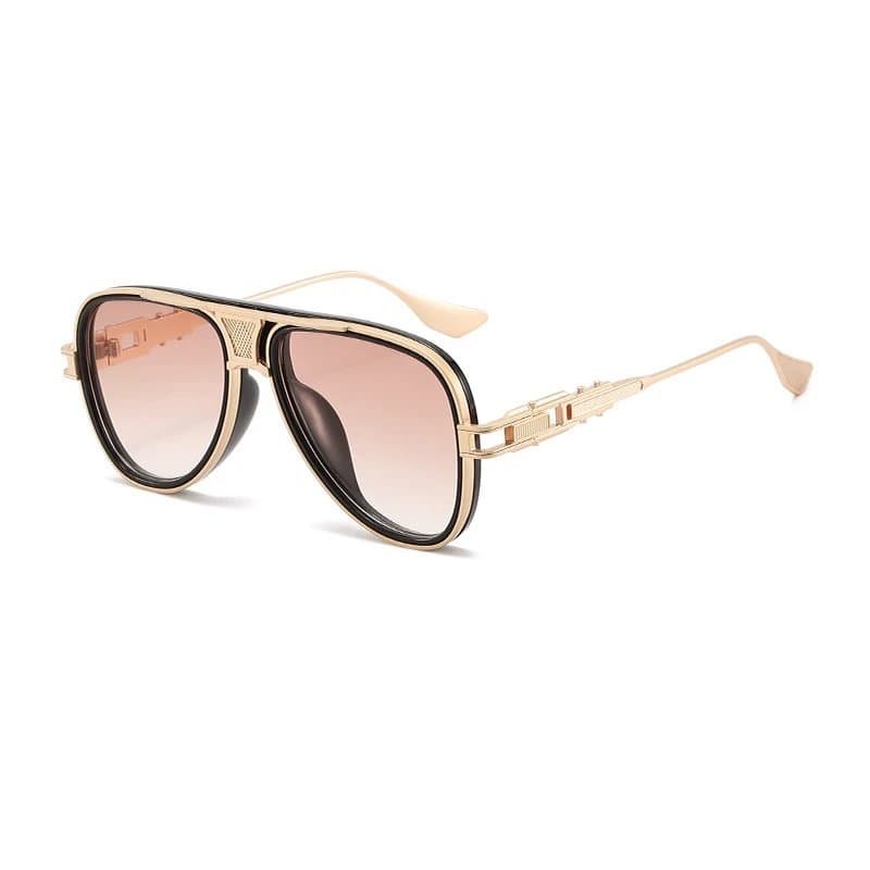 Chrome Hearts Aviator Sunglasses Gold Frame with Gradient Lenses