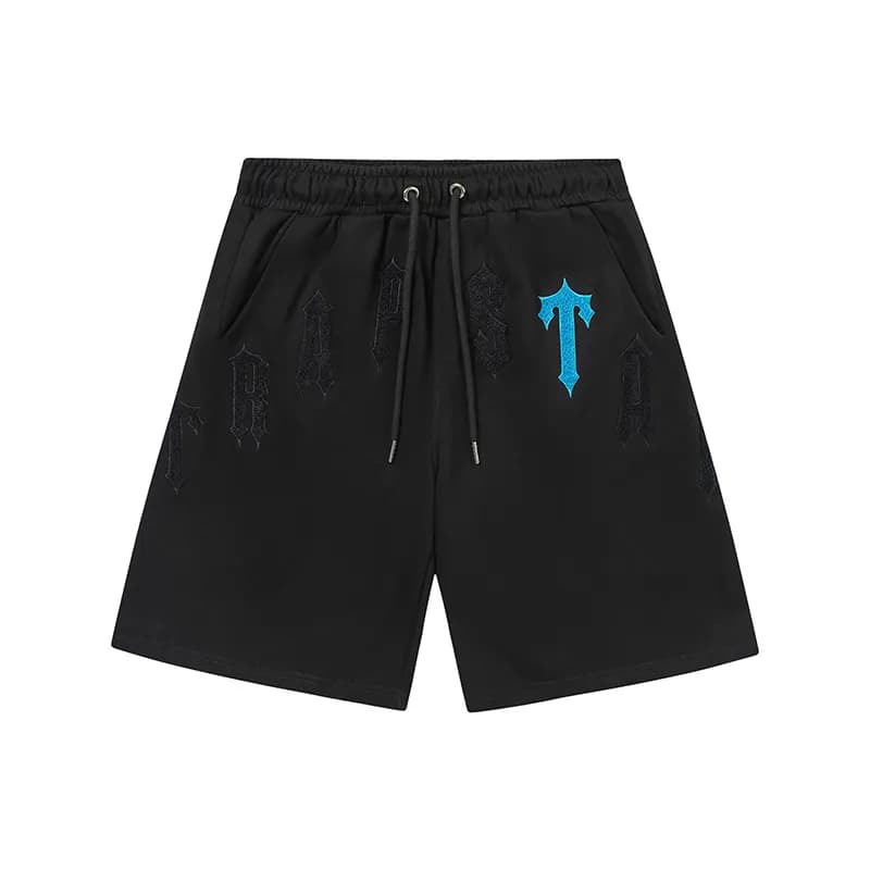 Trapstar Embroidered Shorts Blue Logo