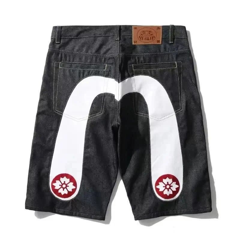 Neighborhood Denim Shorts Ukiyo-e Print Patch — 1