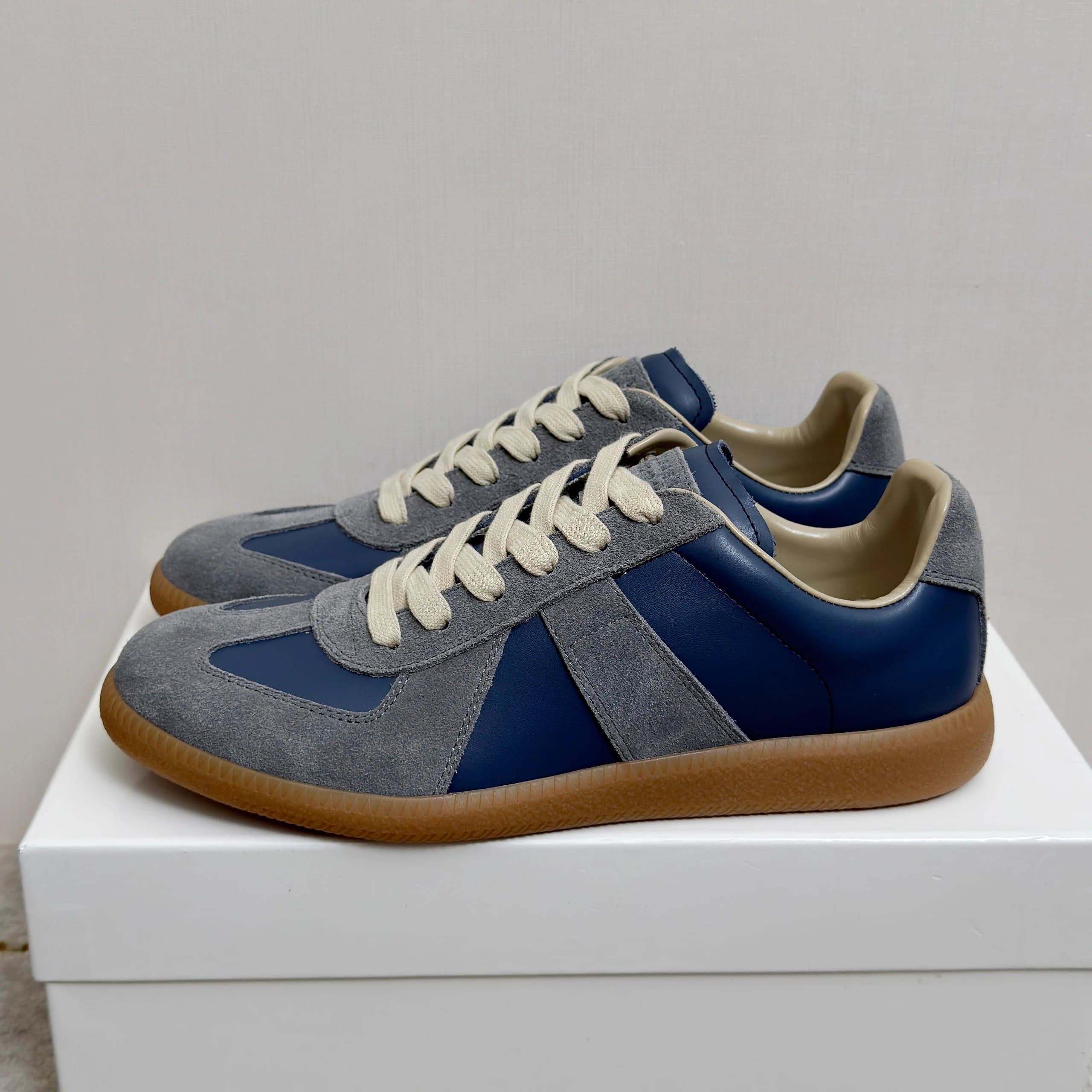 Maison Margiela Future Sneaker Navy Grey Suede