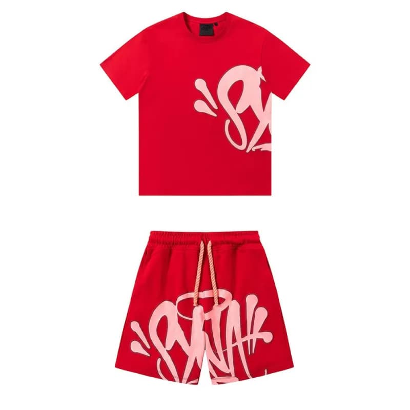 Palace Camp Collar Shirt Graffiti Logo — 红色1套装