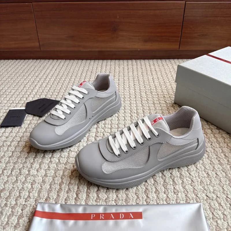 Prada Linea Rossa Sneaker Grey Mesh and Leather