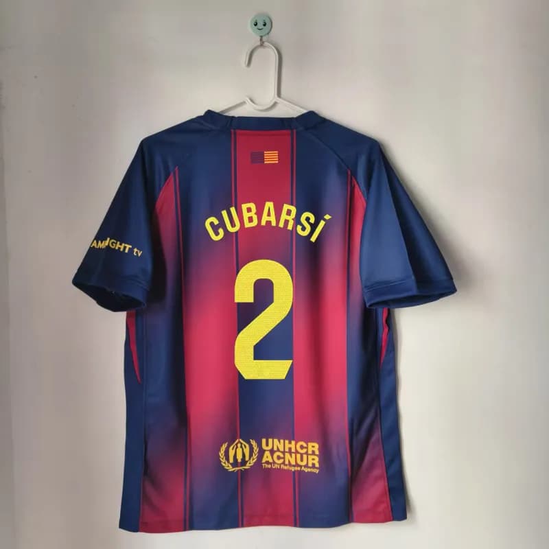 FC Barcelona Home Jersey Cubarsí #2 UNHCR Edition