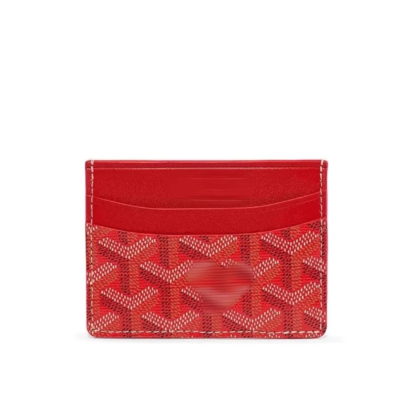 Goyard Saint Louis Card Holder Red Goyardine Canvas — 红色