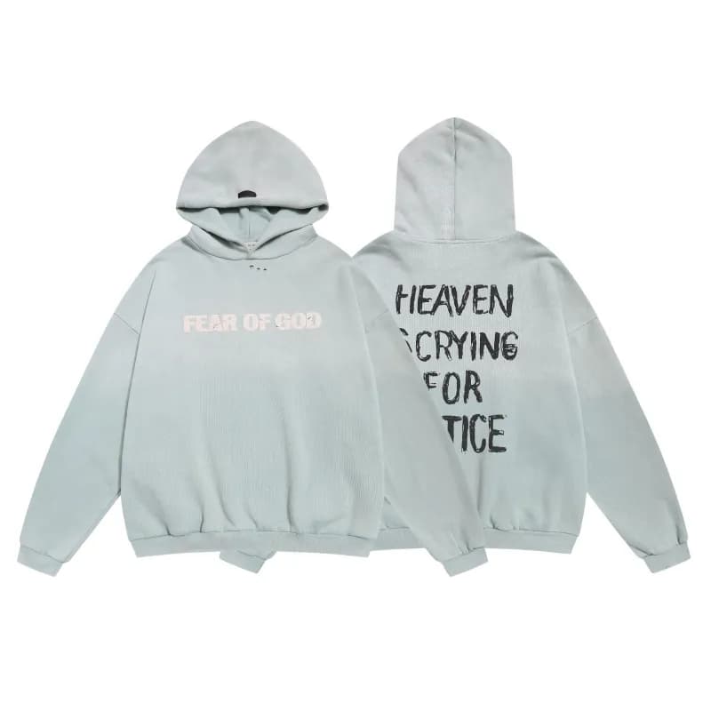 Fear of God Corduroy Hoodie Heaven Crying for Justice