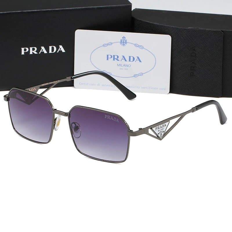 Prada Sunglasses Metal Frame with Gradient Lenses