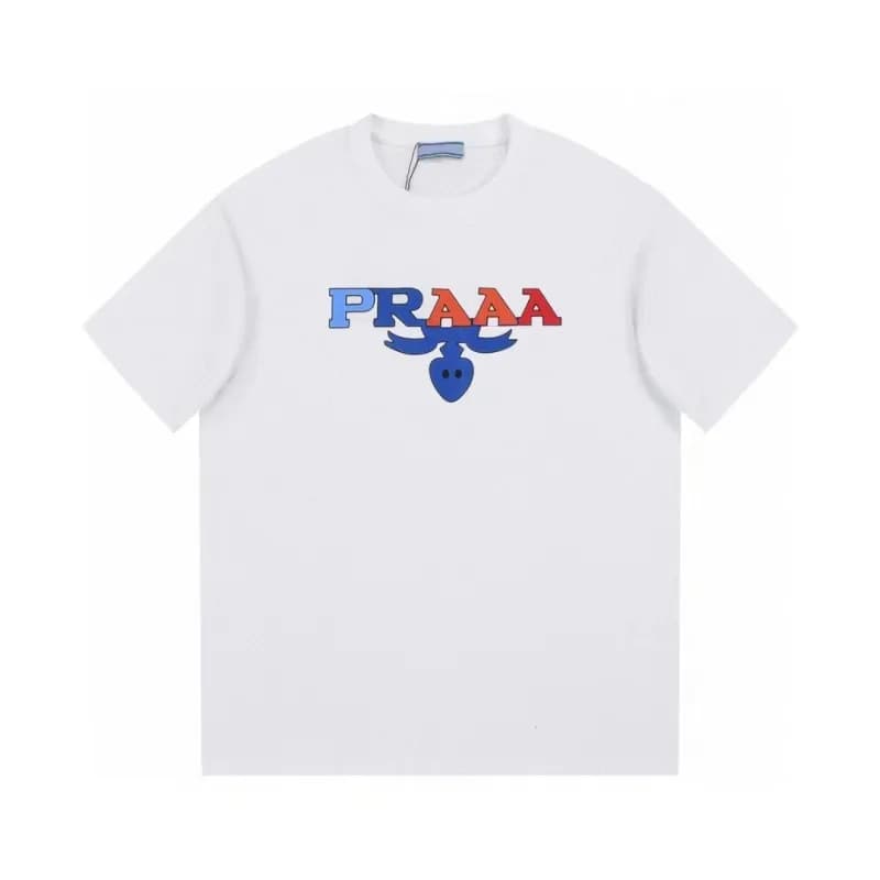Prada Logo T-Shirt Green Triangle Print — PRDA43