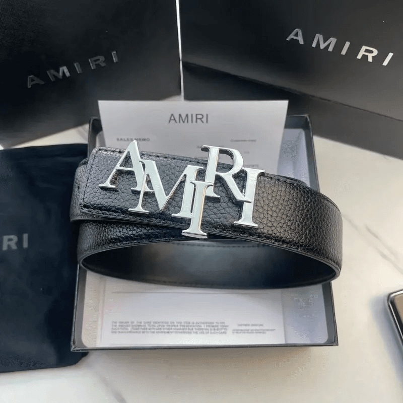 Logo Belt Silver AMIRI Buckle