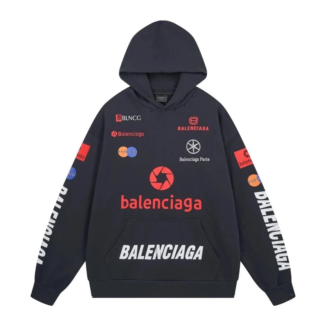 Balenciaga Crewneck Sweatshirt Logo Embroidered — 23黑色