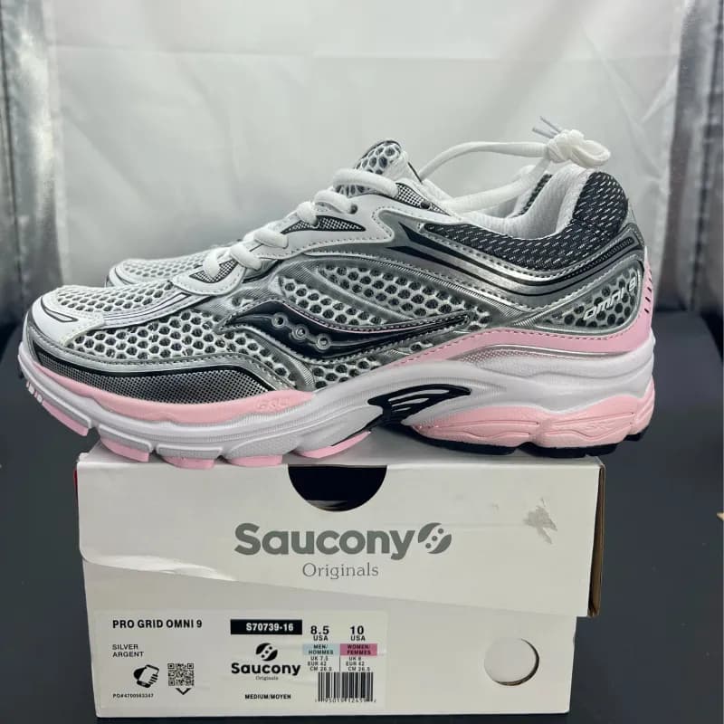 Saucony Pro Grid Omni 9 Silver Argent