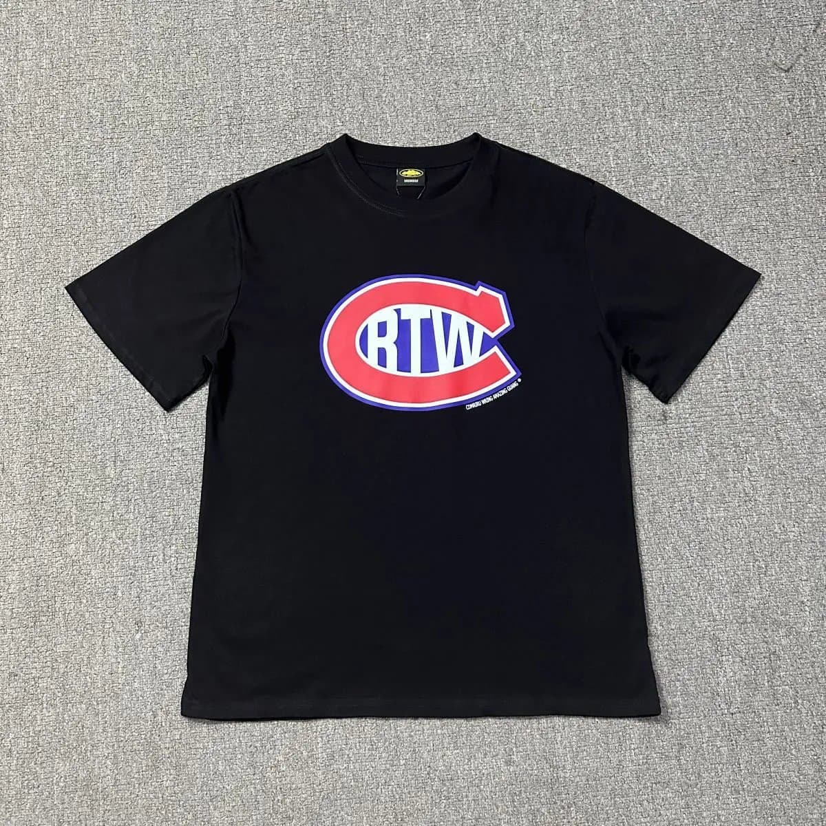 Balenciaga Oval Logo Tee Rustic Ship Print — 3223 黑色