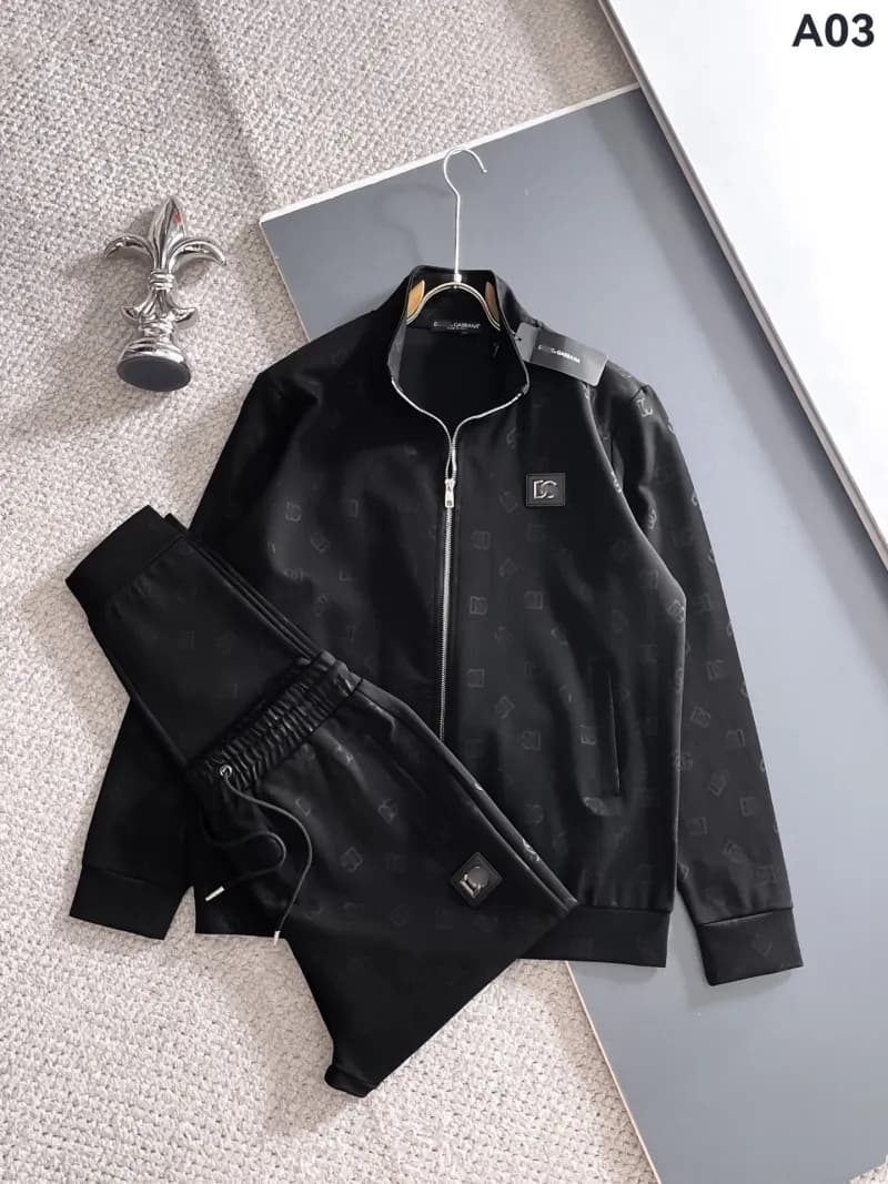 Moncler Track Suit Arrow Stripe — Black a03