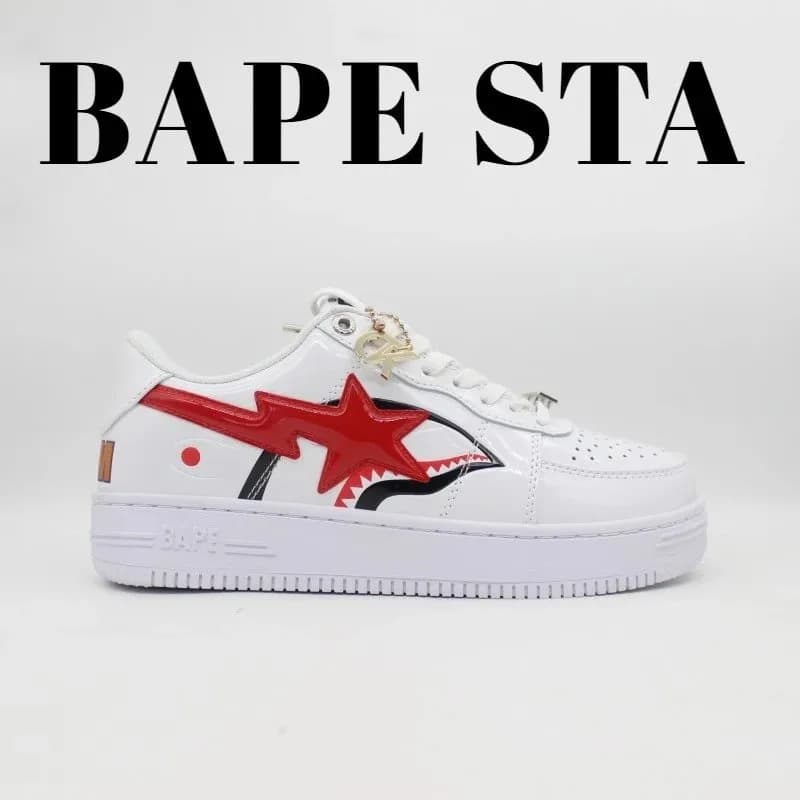 BAPE STA Marvel Collaboration — 1F70-191-004漆皮鲨鱼红白