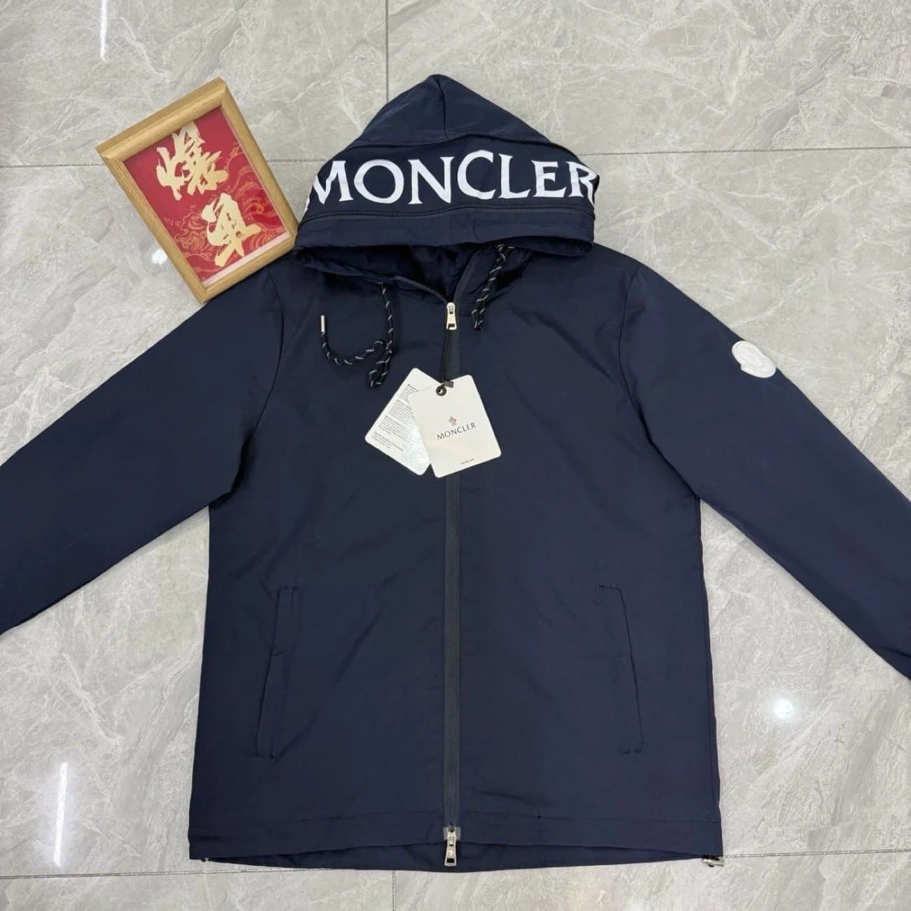 Moncler Hooded Zip-Up Jacket Logo Hood — 19