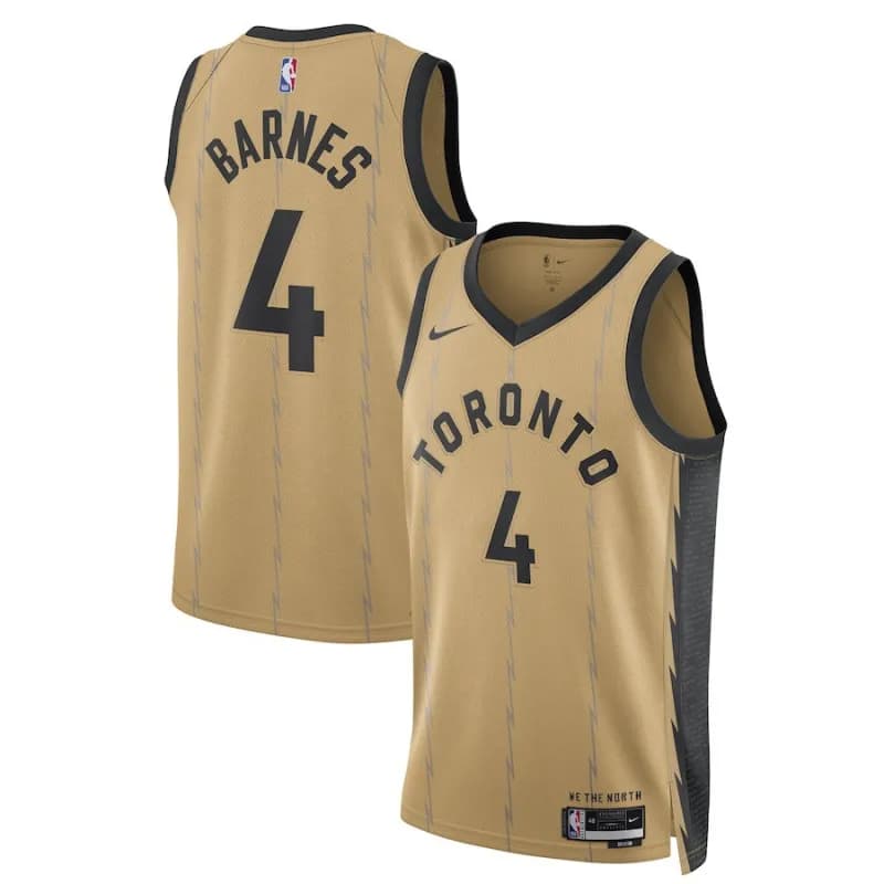 NBA × Mitchell & Ness Toronto Raptors Swingman Jersey Hardwood Classics — 24赛季4号城市黄