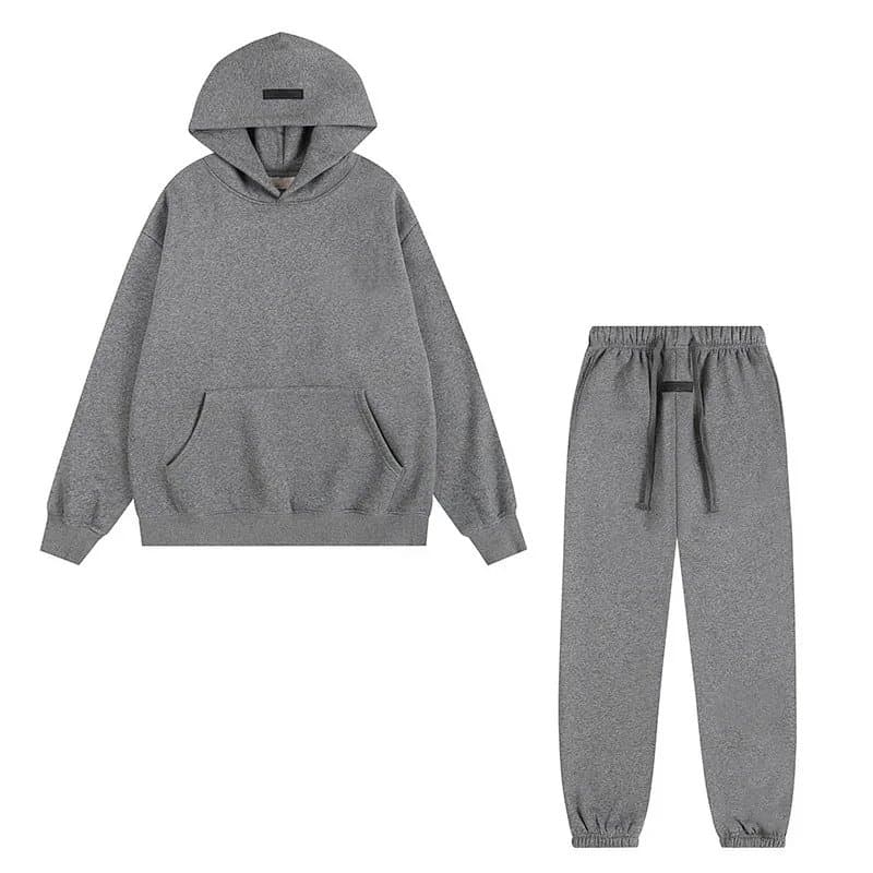 Fear of God Essentials Hoodie and Joggers Set Heather Grey