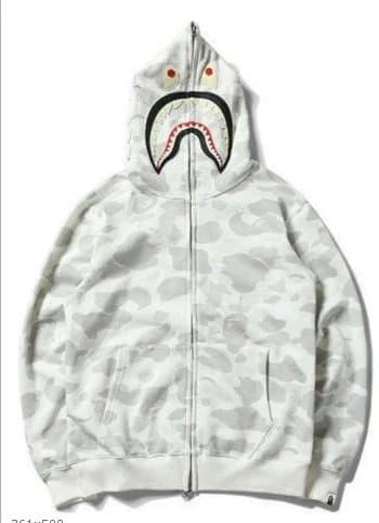 BAPE Shark Hoodie Multi-Camo Patchwork — TMW240-28-浅灰