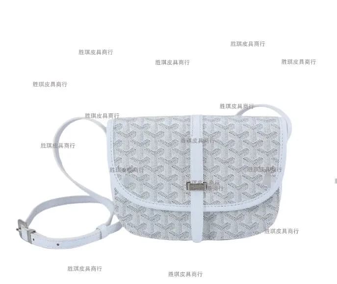 Goyard Saint Louis Bag White Goyardine Canvas