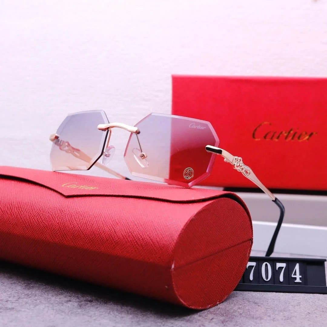 Cartier Juste un Clou Rimless Sunglasses Gradient Lens