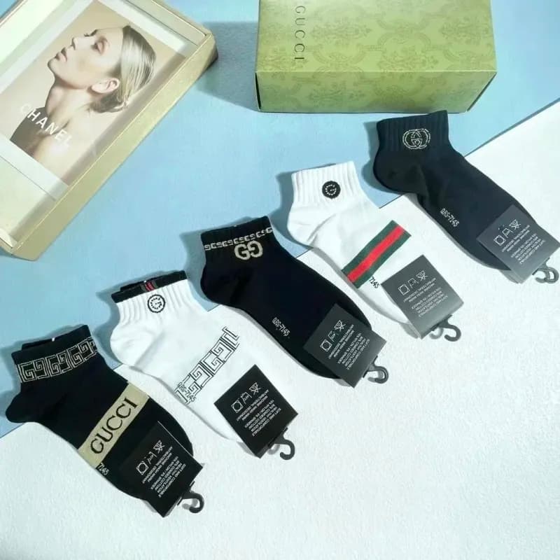 Gucci Logo Socks GG and Web Stripe