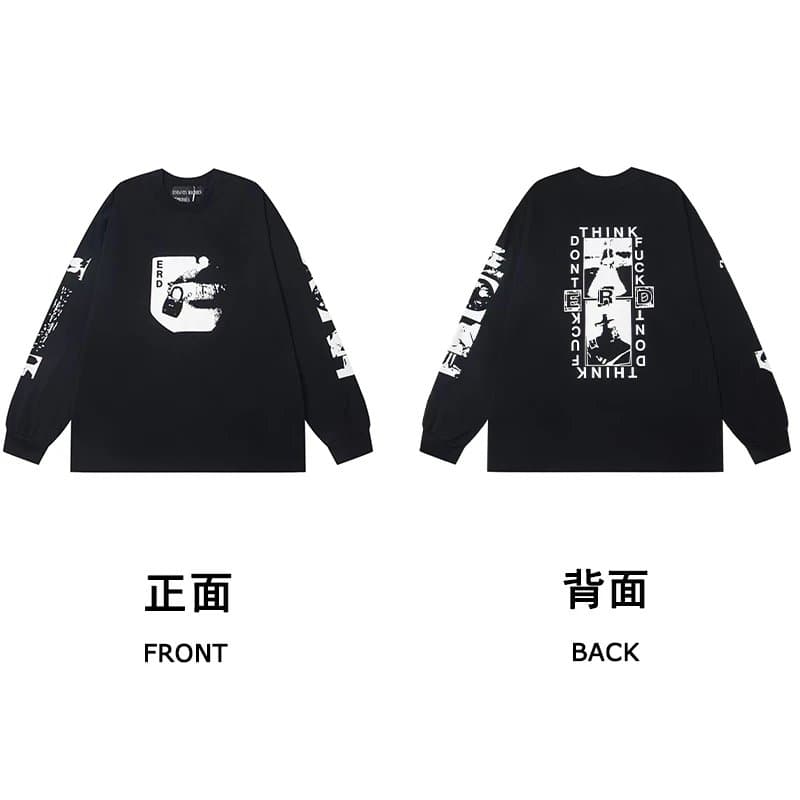 Fear of God Essentials Long Sleeve Tee Eternity and Time Print — Black and White[34 Models]