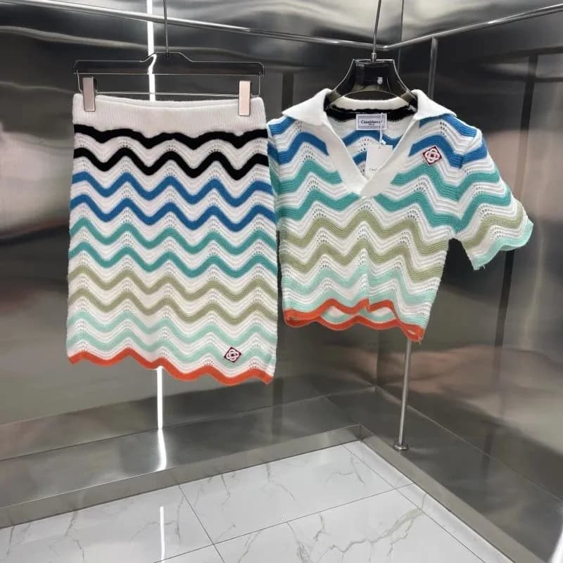 Casablanca Knit Set Zigzag Chevron