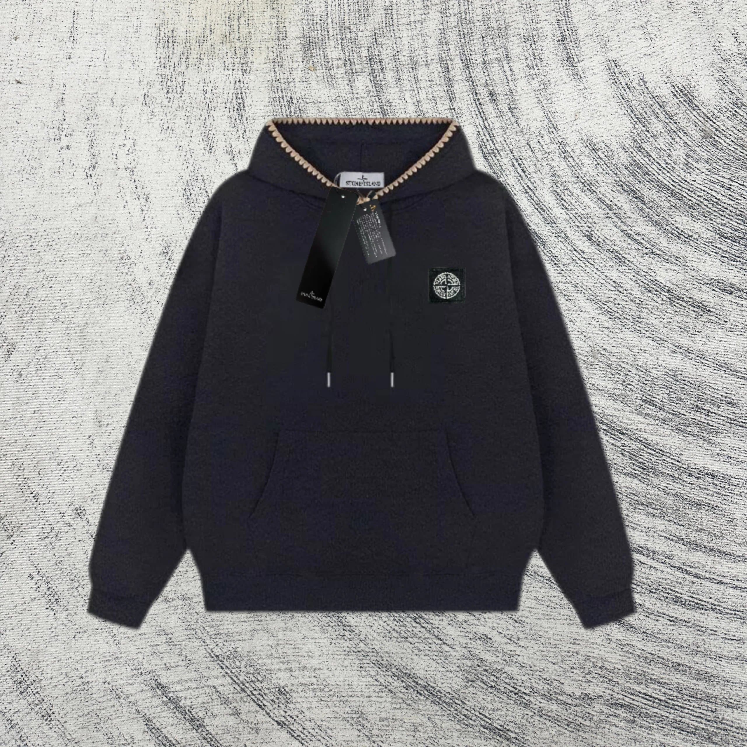 Stone Island Zip-Up Hoodie Diagonal Stripe — 0317031CC