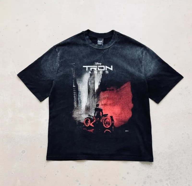 Saint Laurent Graphic Tee Distressed Print — Cts-107 model