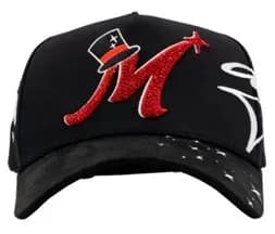 Broken Planet Snapback Cap Quilted Cross Embellished — T02