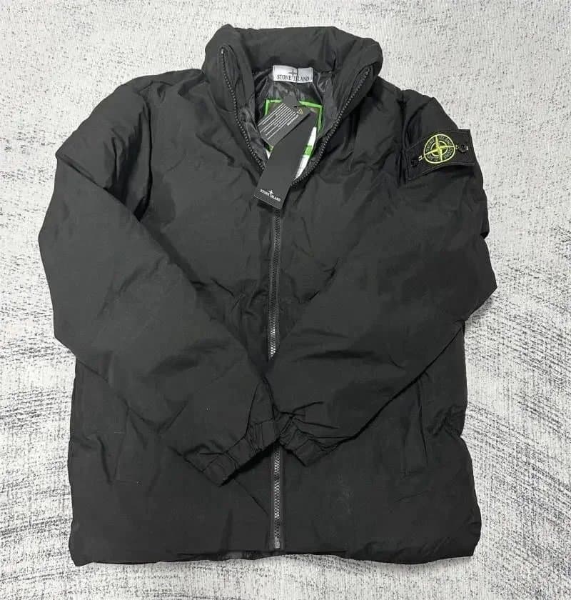 Stone Island Goggle Jacket Black with Yellow Compass Logo