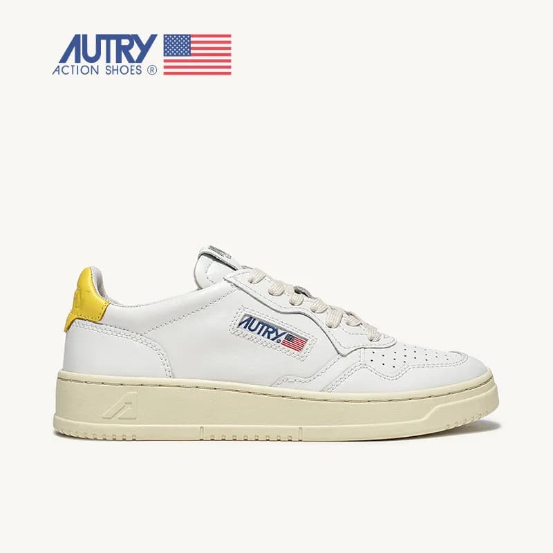 Action Shoes Black with Cream Sole — 白色/黄尾