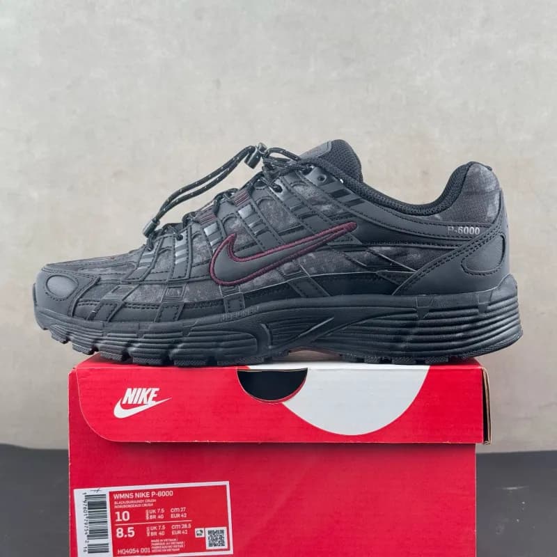 Nike P-6000 Black Burgundy