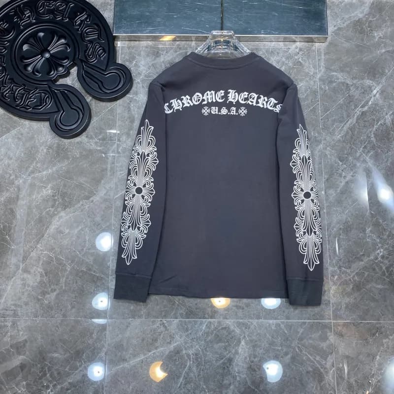 Long Sleeve Tee Chrome Hearts Logo Print