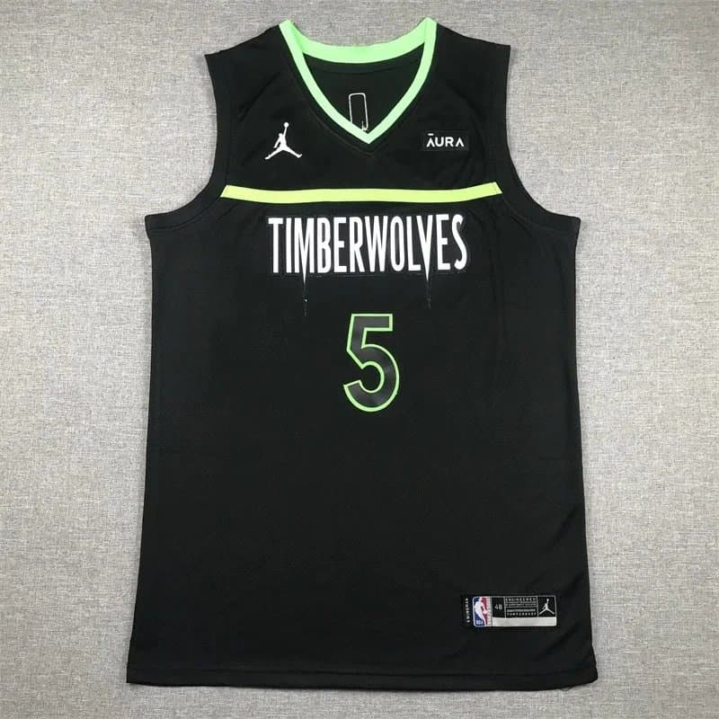 Jordan Timberwolves Swingman Jersey Black Neon Green