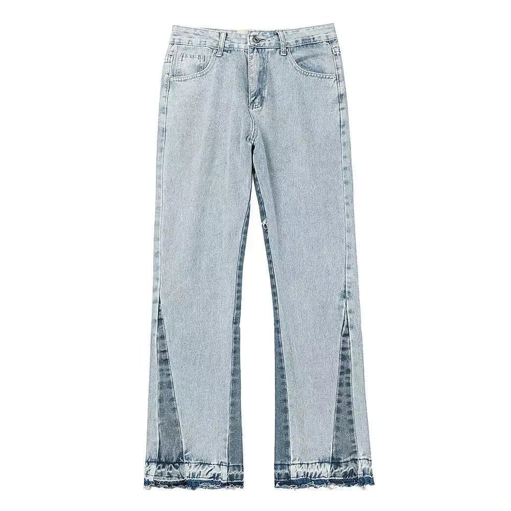Gallery Dept. Paint Splatter Denim Distressed Patchwork — 4089蓝色