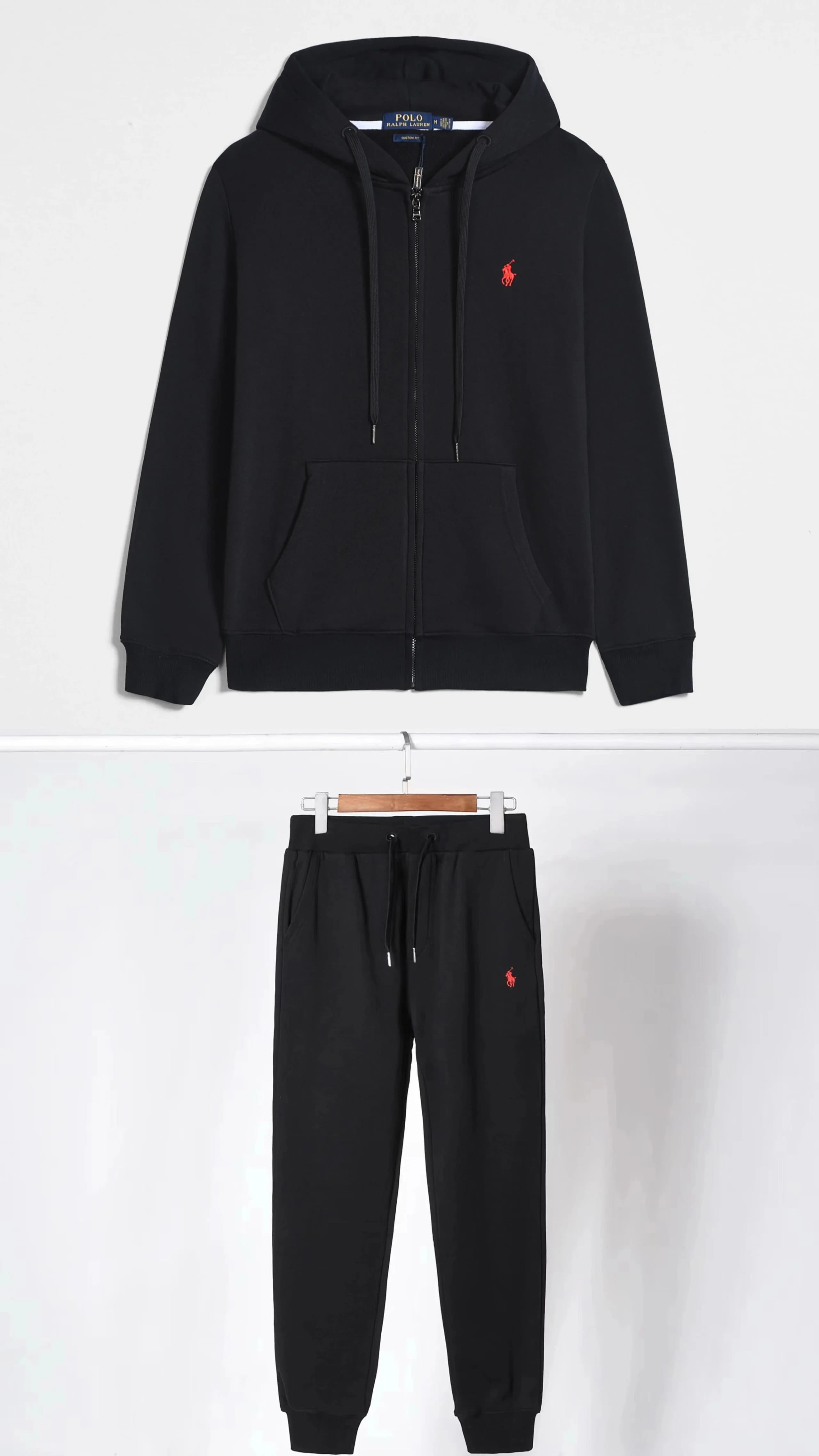 Lacoste Hoodie and Joggers Set Solid Orange — 03
