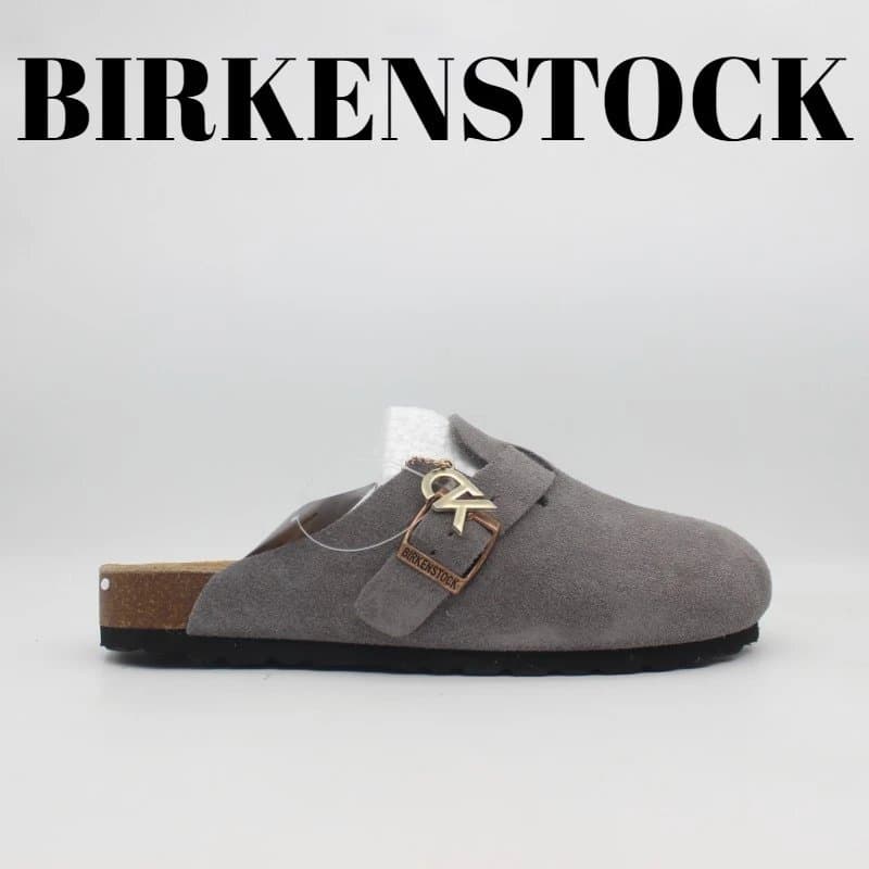 Birkenstock Boston Monogram Strap — 2078烟灰