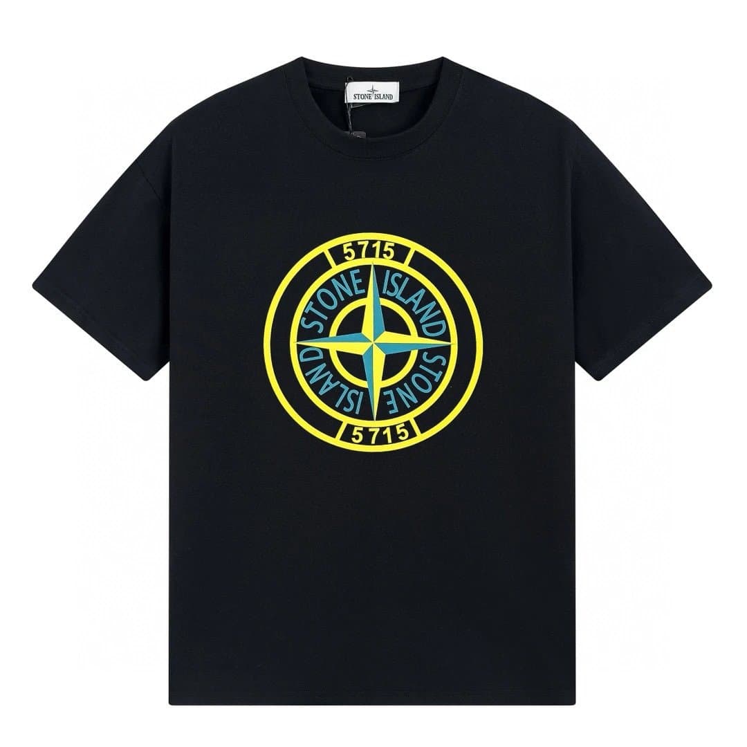 Stone Island Compass Logo T-Shirt Split Compass Print — 26