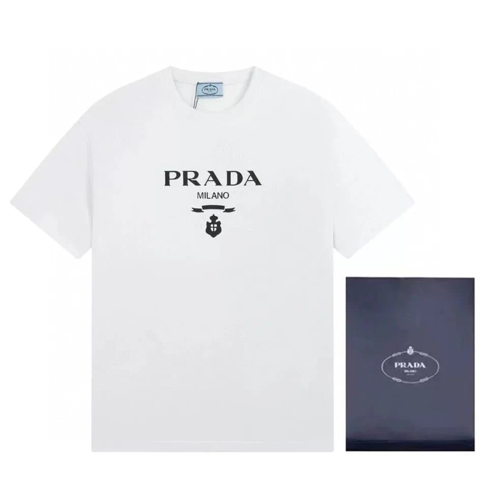 Prada Polo Shirt Contrast Trim — 101白色