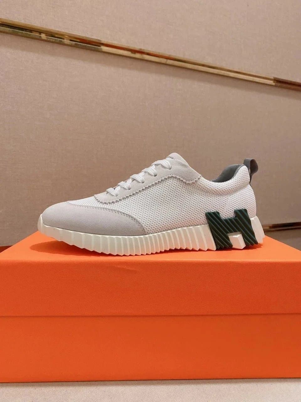 Hermès H-Boot Sneaker White and Grey — 9