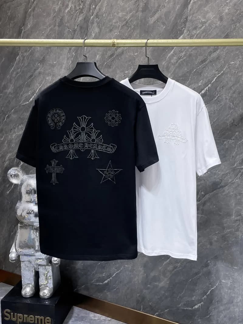 Chrome Hearts Graphic T-Shirt Embroidered Cross Logo