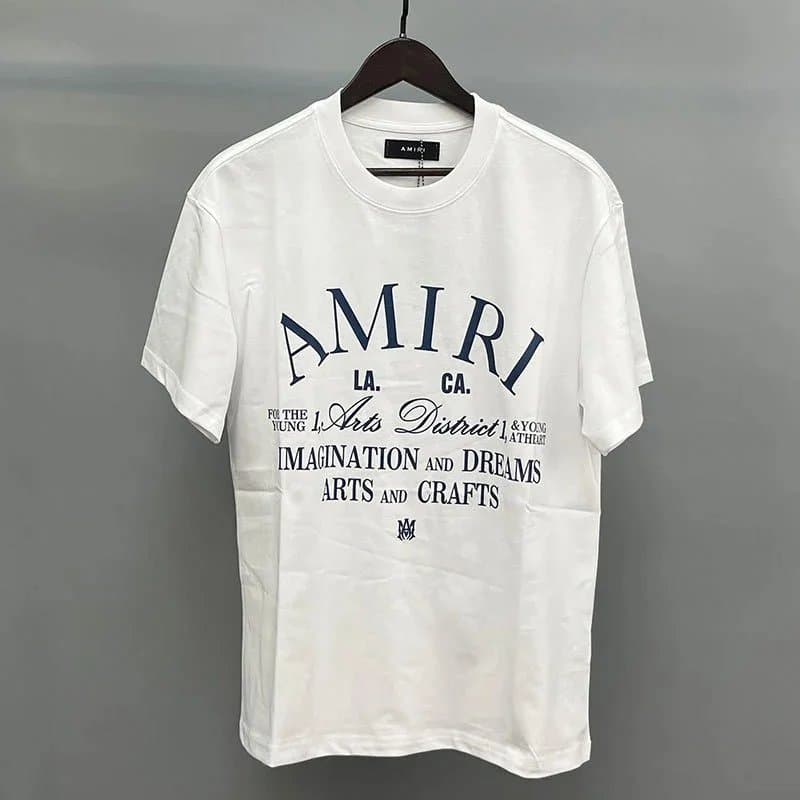 Amiri Graphic Tee Sequined Logo — 白色字母图案