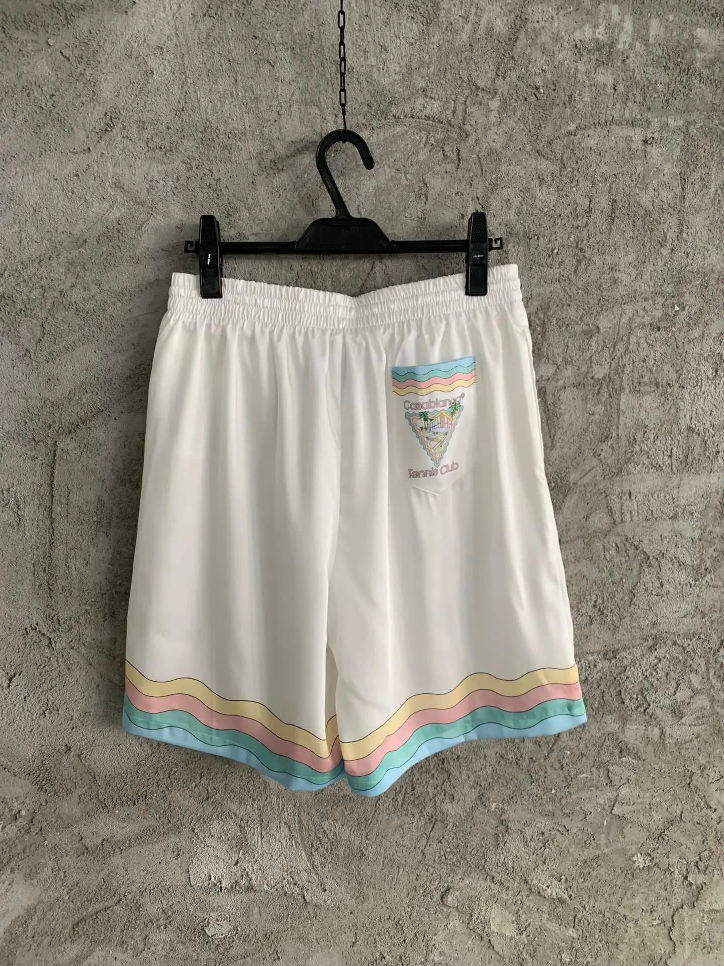 Casablanca Tennis Club Shorts Pastel Wave