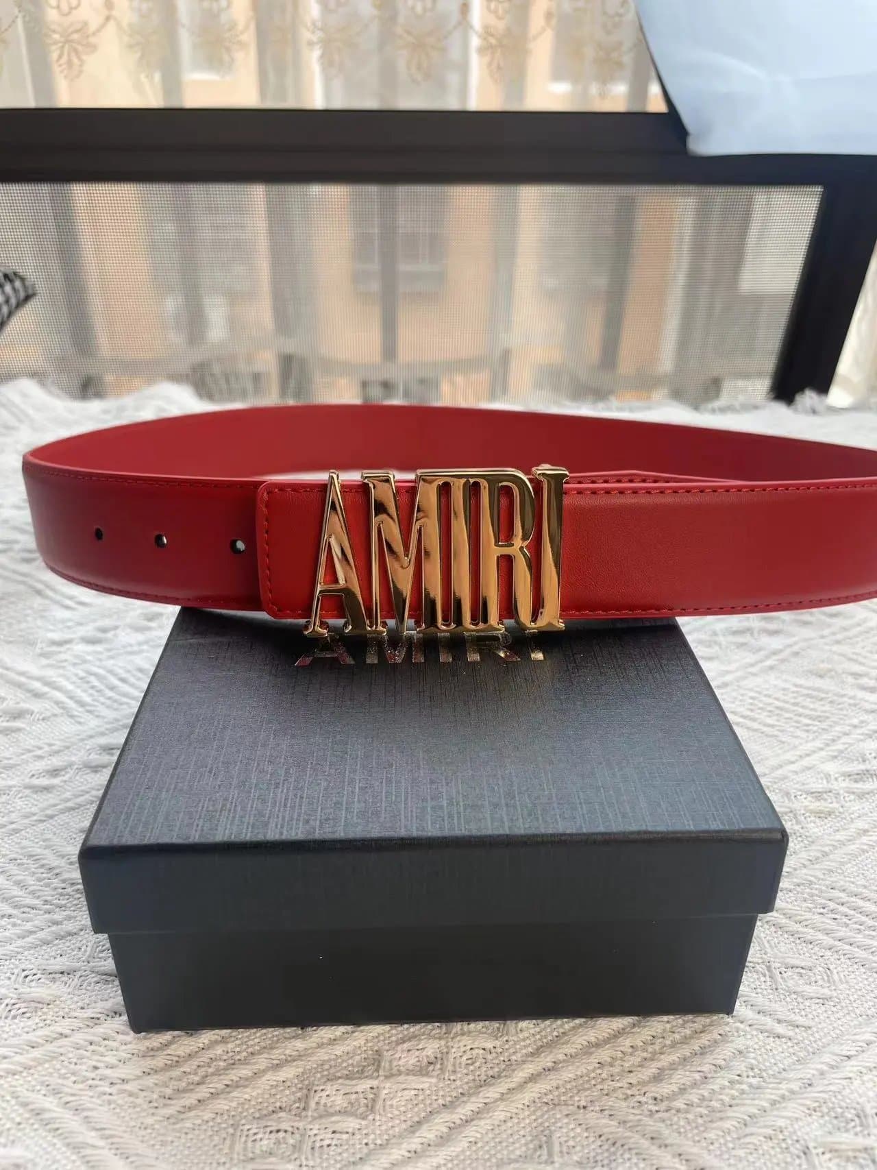 Logo Belt Gold AMIRI Buckle