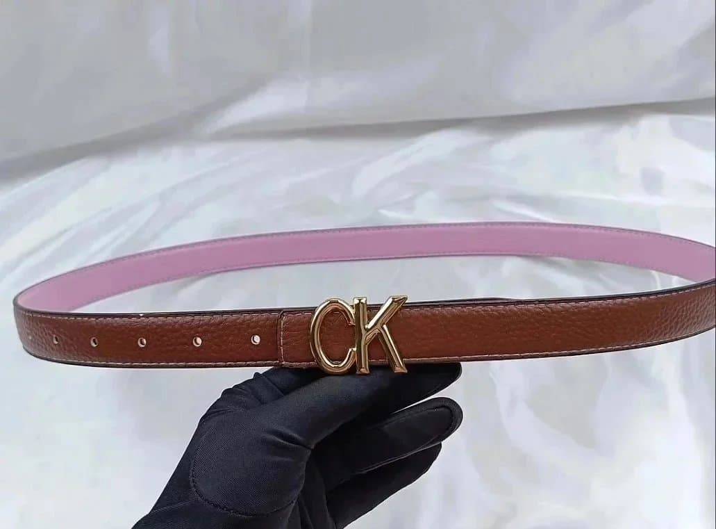 Calvin Klein CK Logo Belt Two-Tone