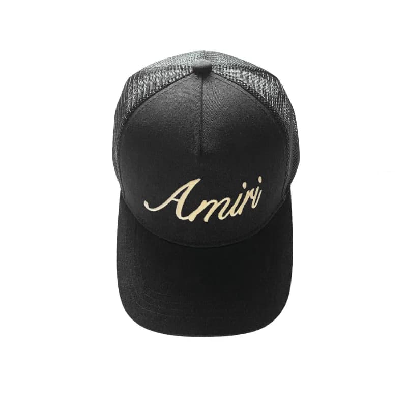 Amiri Trucker Cap Gold Script Logo