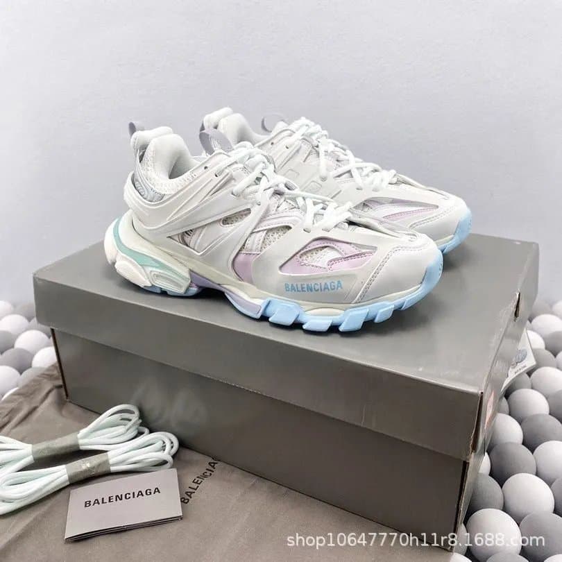 Balenciaga Speed Trainer Rainbow Laces — 马卡龙