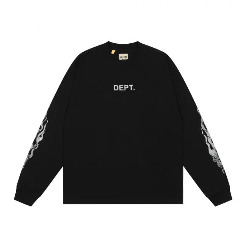 Long Sleeve Tee Gallery Dept. Logo — GA-65 黑色
